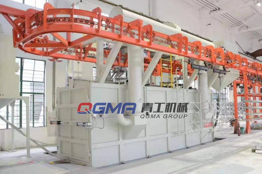 懸鏈通過式拋（pāo）丸除鏽機