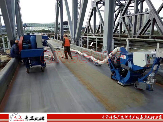 橋麵拋丸機-跨海大橋施工